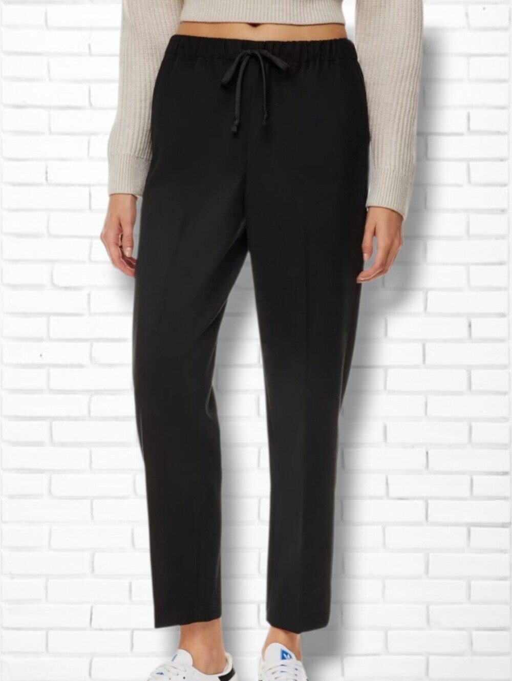 Aritzia The Group By Babaton "Jimmy" Black Mid Rise Twill Pants Size S